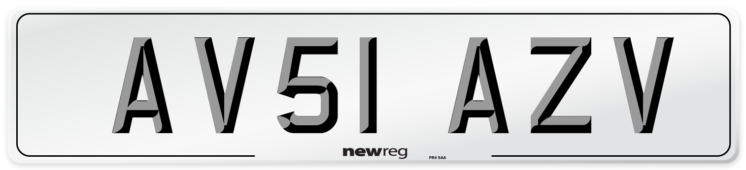 AV51 AZV Number Plate from New Reg